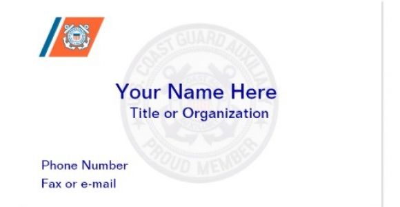 Coast Guard Auxiliary Business Card Template Coast Guard Auxiliary Business Card Zazzle