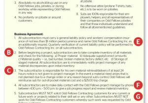 Code Of Conduct Contract Template Playing by the Rules Subcontractor Agreement Remodeling