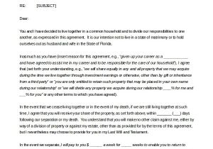 Cohabitation Contract Template Cohabitation Agreement 7 Documents In Word Pdf