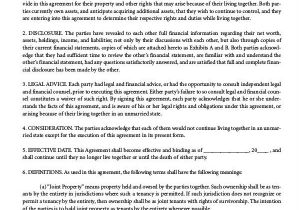 Cohabitation Contract Template Cohabitation Agreement Template 8 Free Word Pdf format