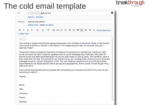 Cold Call Sales Email Template Cold Emailing How I Discovered the Secret to Cold
