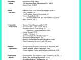 College Admissions Resume Template for Word for High School Students It is sometimes Troublesome to
