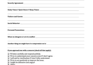 College Roommate Contract Template 40 Free Roommate Agreement Templates forms Word Pdf