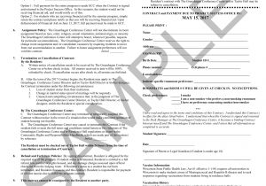 College Student Living at Home Contract Template Gruenhagen Conference Center Contract Guests