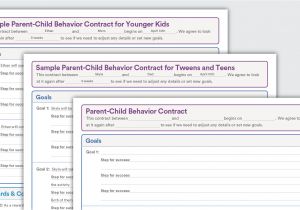 College Student Living at Home Contract Template Sample Behavior Contracts Parent Child Behavior Contracts