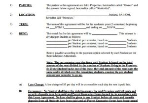 College Student Living at Home Contract Template Sample House Lease Agreement 14 Free Documents In Pdf Word