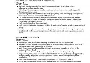 College Student Resume for Internship Summer College Intern Resume Samples Velvet Jobs