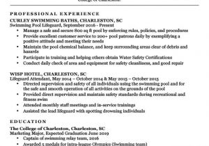 College Student Resume Job Objective Lifeguard Resume Sample Writing Tips Resume Companion