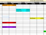 Color Coded Calendar Template 2017 Content Calendar Template Stay organized All Year