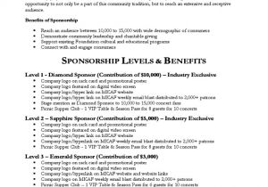 Comedy Show Proposal Template Sponsorship Proposal Of Concerts In the Village Free Download