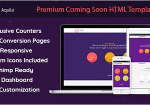 Coming soon Email Template Aquila Premium Coming soon HTML Template Mailchimp