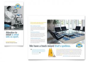 Commercial Cleaning Brochure Templates Janitorial Office Cleaning Tri Fold Brochure Template Design