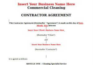 Commercial Cleaning Contract Templates 12 Cleaning Contract Templates Docs Word Pages