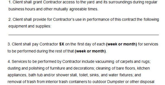 Commercial Cleaning Contract Templates 21 Cleaning Contract Templates Word Pdf Apple Pages