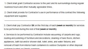 Commercial Cleaning Service Contract Template 21 Cleaning Contract Templates Word Pdf Apple Pages