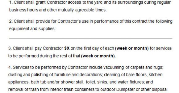 Commercial Cleaning Service Contract Template 21 Cleaning Contract Templates Word Pdf Apple Pages