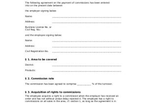 Commision Contract Template 12 Commission Agreement Templates Word Pdf Pages