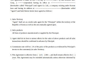 Commision Contract Template 9 Commission Sales Agreement Templates Sample Templates