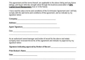 Commission Based Contract Template 36 Free Commission Agreements Sales Real Estate Contractor