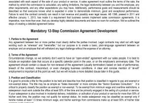 Commission Based Contract Template Sales Commission Agreement Template