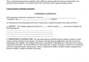 Commission Contract Template 36 Free Commission Agreements Sales Real Estate Contractor