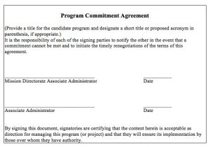 Commitment Contract Template Npr 7120 5e Appendixd