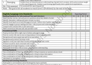 Common Core Report Card Template Common Core Report Cards for Kindergarten Through Fifth