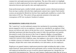 Common Law Employment Contract Template Pdf Employment Law In Sport