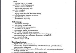 Communication Profile Template Functional Communicaton Checklist Bvtn Adapted From