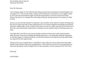 Communications Intern Cover Letter Cover Letter Example Cover Letter Example Editorial