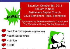 Community Health Fair Flyer Template Free Community Health Fair October 5th