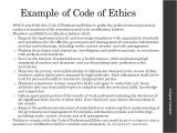 Company Code Of Ethics Template Ethical Code Of Conduct