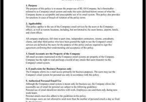 Company Email Policy Template Company Email Policy Template with Sample