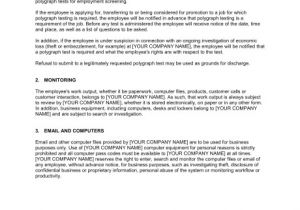 Company Email Policy Template Policy On Privacy and Employee Monitoring Template