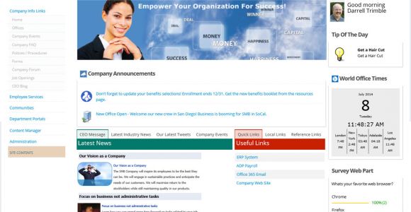 Company Intranet Template Corporate Intranet Portal Templates Templates Resume