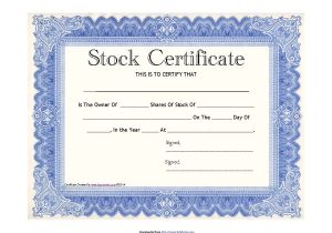 Company Stock Certificate Template 40 Free Stock Certificate Templates Word Pdf