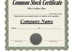 Company Stock Certificate Template 40 Free Stock Certificate Templates Word Pdf