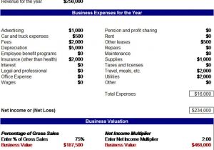Company Valuation Template Excel Download Small Business Valuation Related Excel Templates