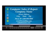 Computer Repair Business Card Templates Free Computer Sales Repair Double Sided Standard Business