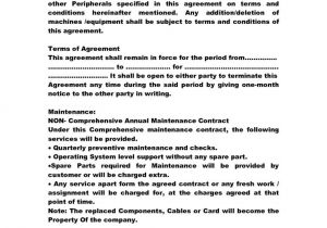 Computer Repair Contract Template Free Annual Maintenance Contract Doc by Anks13 Computer