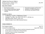 Computer Science Student Resume Computer Science Resume Sample Career Center Csuf