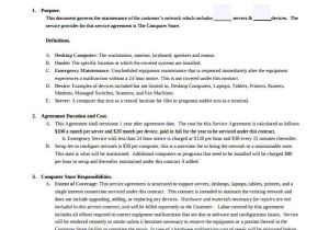 Computer Support Contract Template 19 Maintenance Contract Templates Pages Word Docs