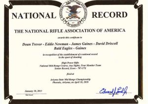 Concealed Carry Certificate Template New Nra National High Power Senior Team Record Doan