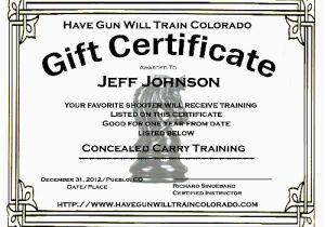 Concealed Carry Certificate Template Nra Certificate Template Training Course Certificate