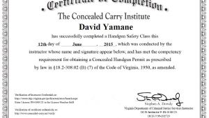 Concealed Carry Certificate Template Skirting the north Carolina Concealed Carry Permit