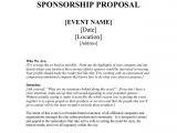 Concert Sponsorship Proposal Template Sponsorship Proposal