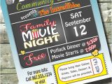 Concession Stand Flyer Template Movie Night Birthday Party Church or Community event