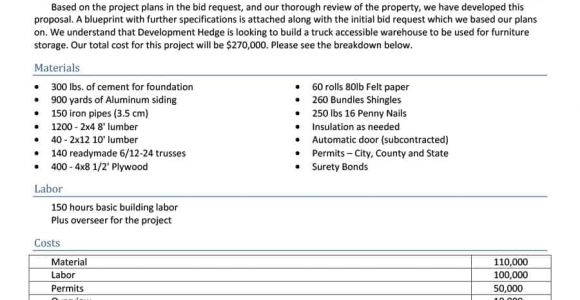 Concrete Proposal Template 31 Construction Proposal Template Construction Bid forms