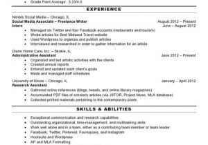 Condensed Resume Template Copy Editorwriter Resume
