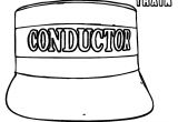 Conductor Hat Template Steel Wheels Train Coloring Sheet Yescoloring Free